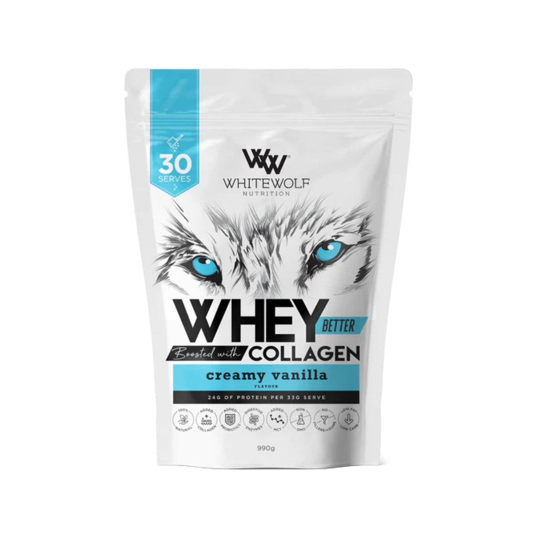 White Wolf Whey Better Protein Blend - Boosted with Collagen