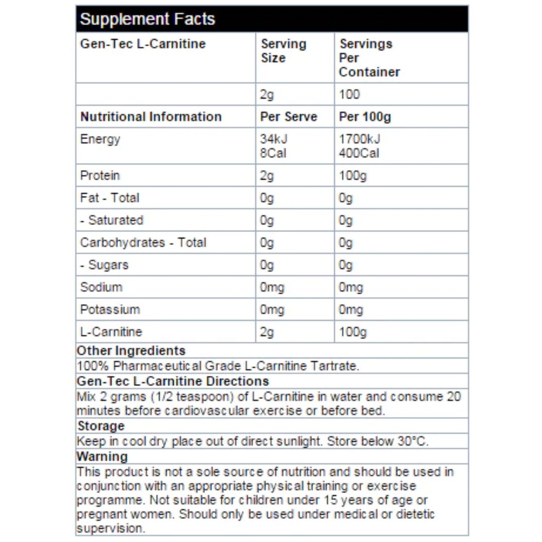 Gen-Tec L-Carnitine