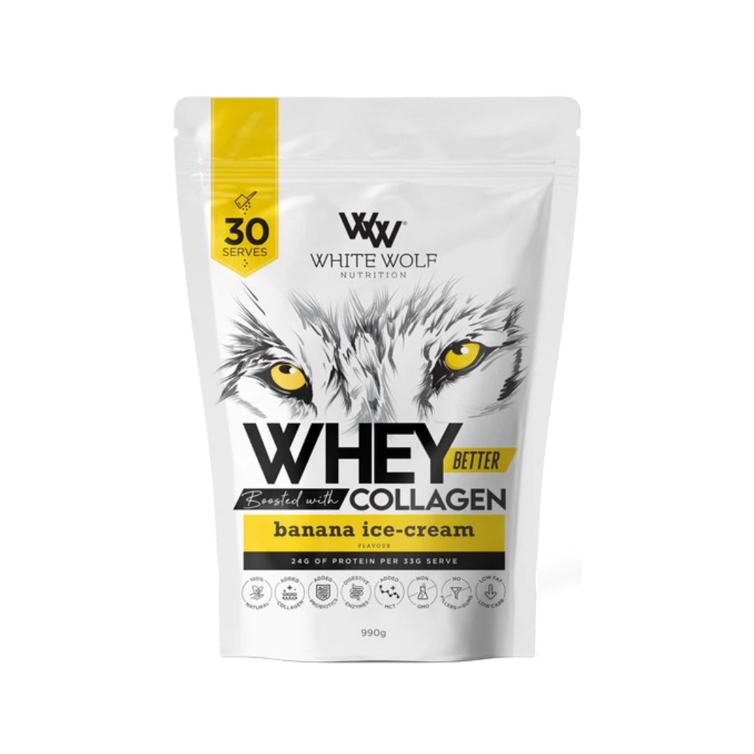 White Wolf Whey Better Protein Blend - Boosted with Collagen