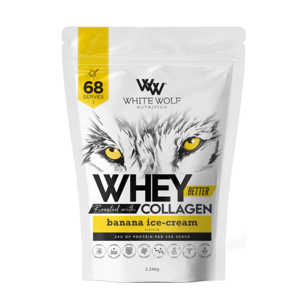 White Wolf Whey Better Protein Blend - Boosted with Collagen