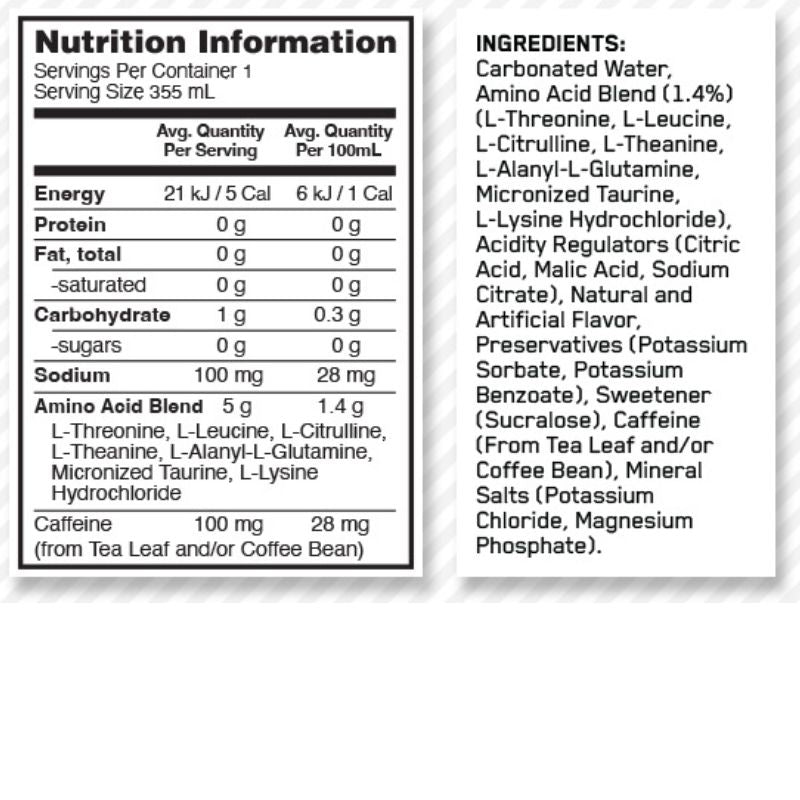 Optimum Nutrition Amino Energy Sparkling RTD NIP