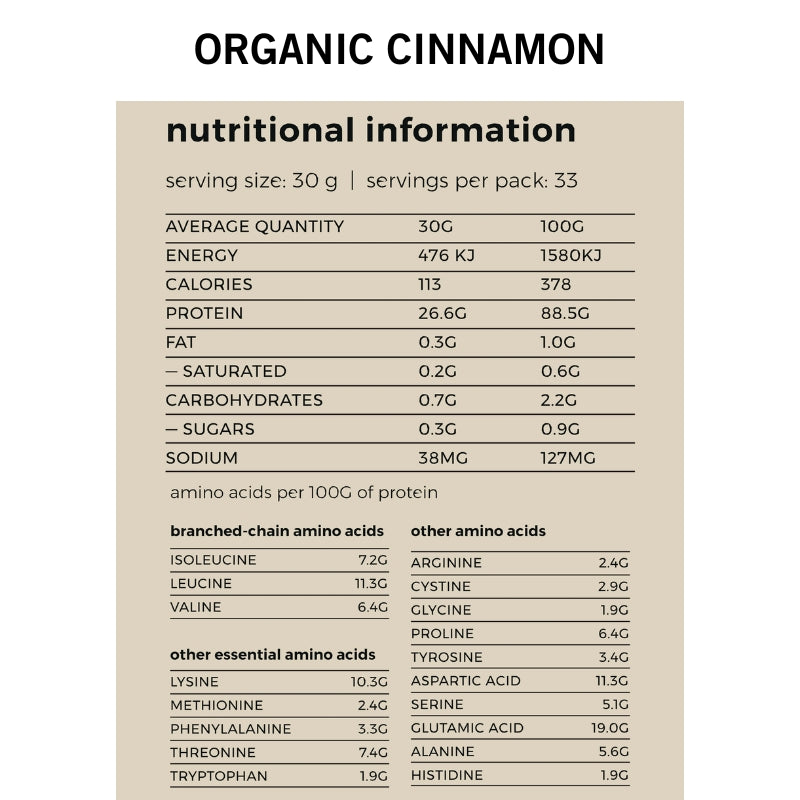 Banter Whey Protein Isolate NIP - Organic Cinnamon