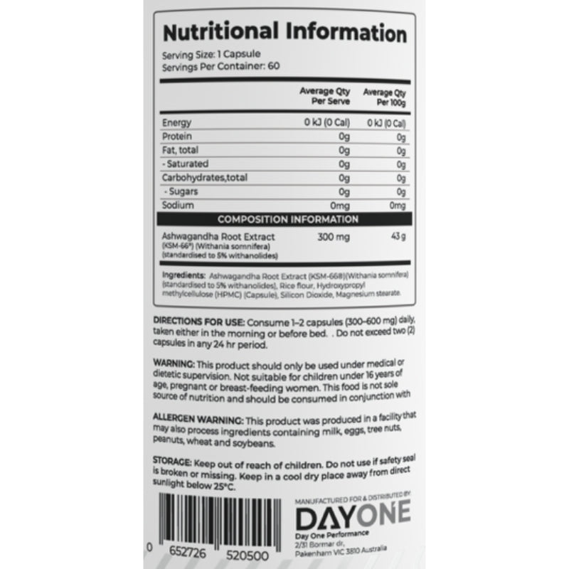 Day One Ashwagandha KSM-66 NIP