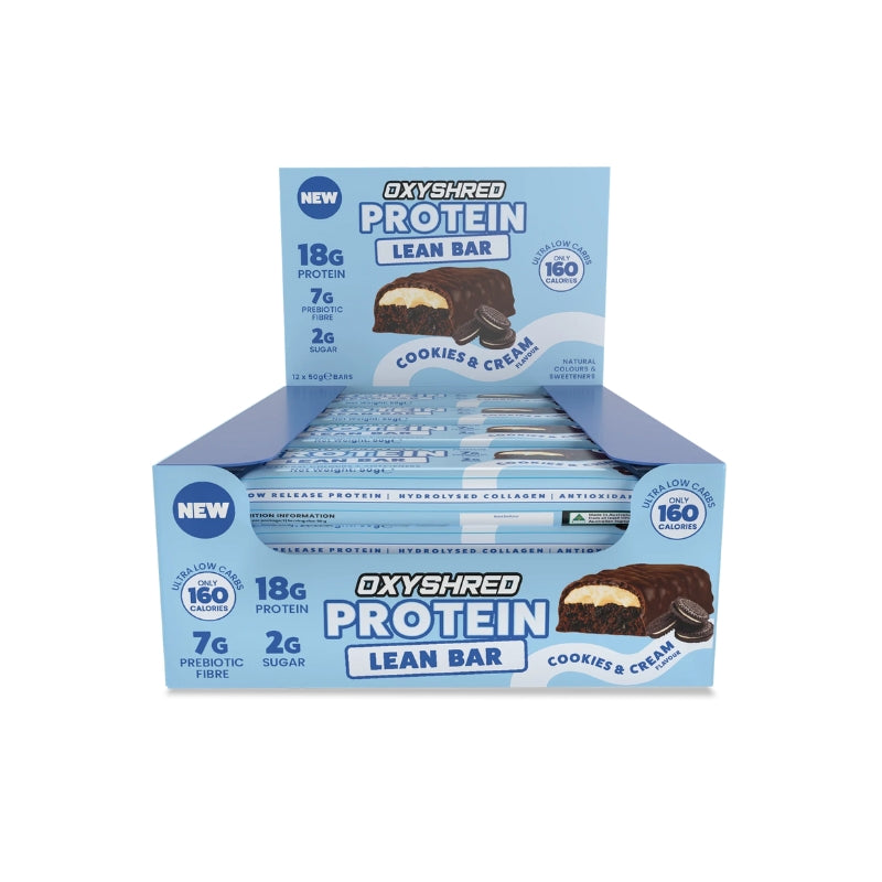 EHP Oxyshred Protein Lean Bar Cookies & Cream Box of 12