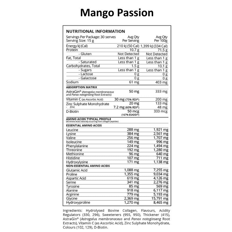 Evolve Collagen Protein Water - Mango Passion NIP