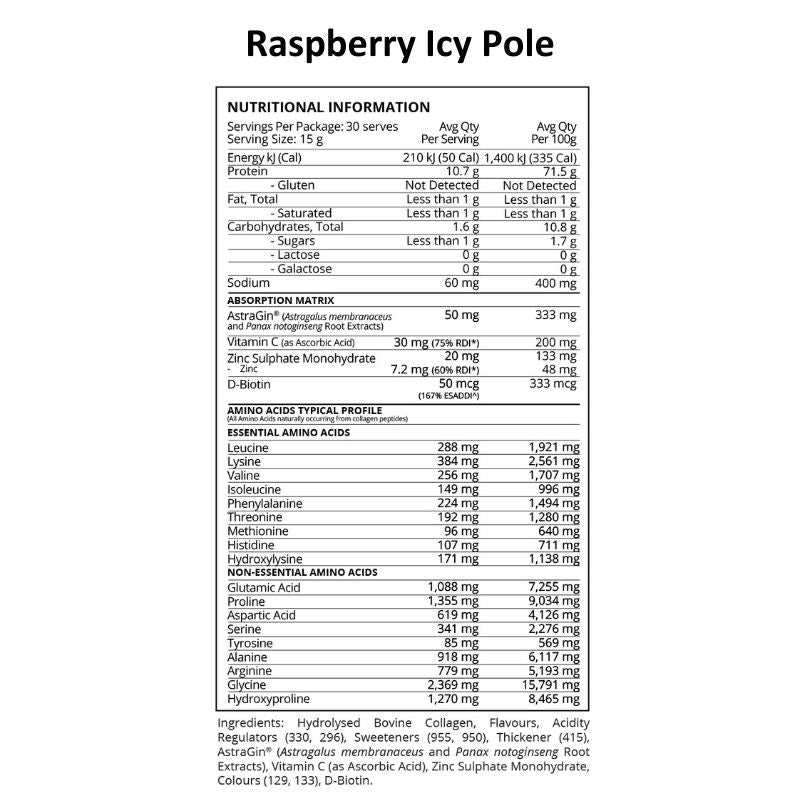 Evolve Collagen Protein Water - Raspberry Icy Pole NIP