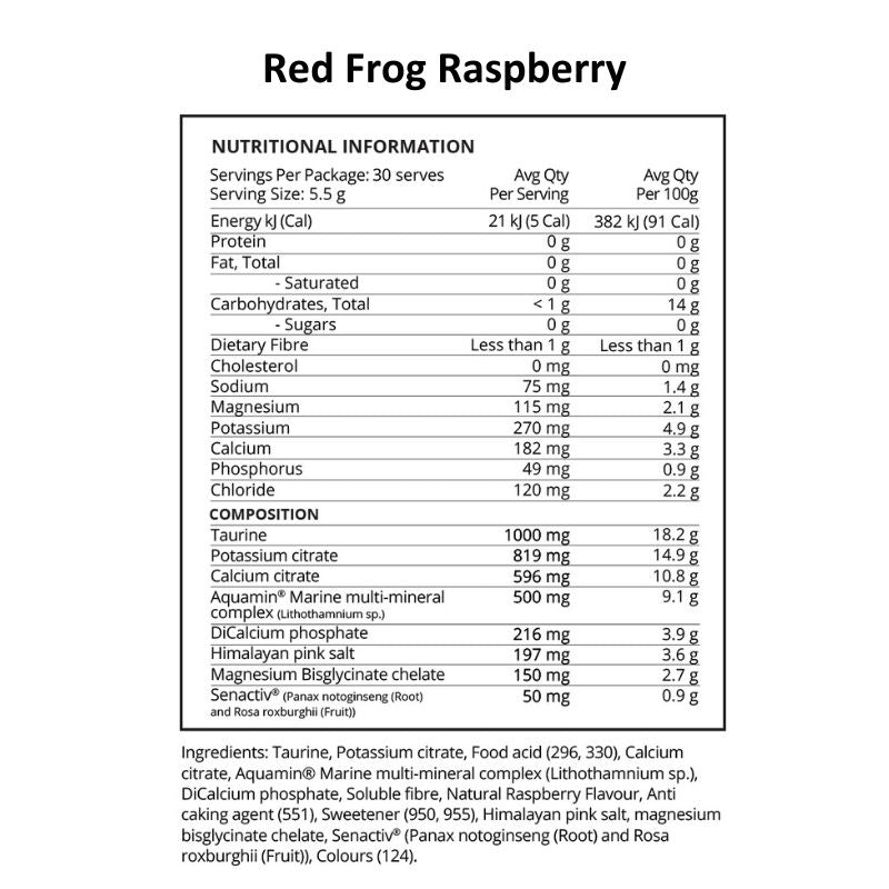 Evolve Hydr8 Electrolyte + Hydration - Red Frog Raspberry NIP