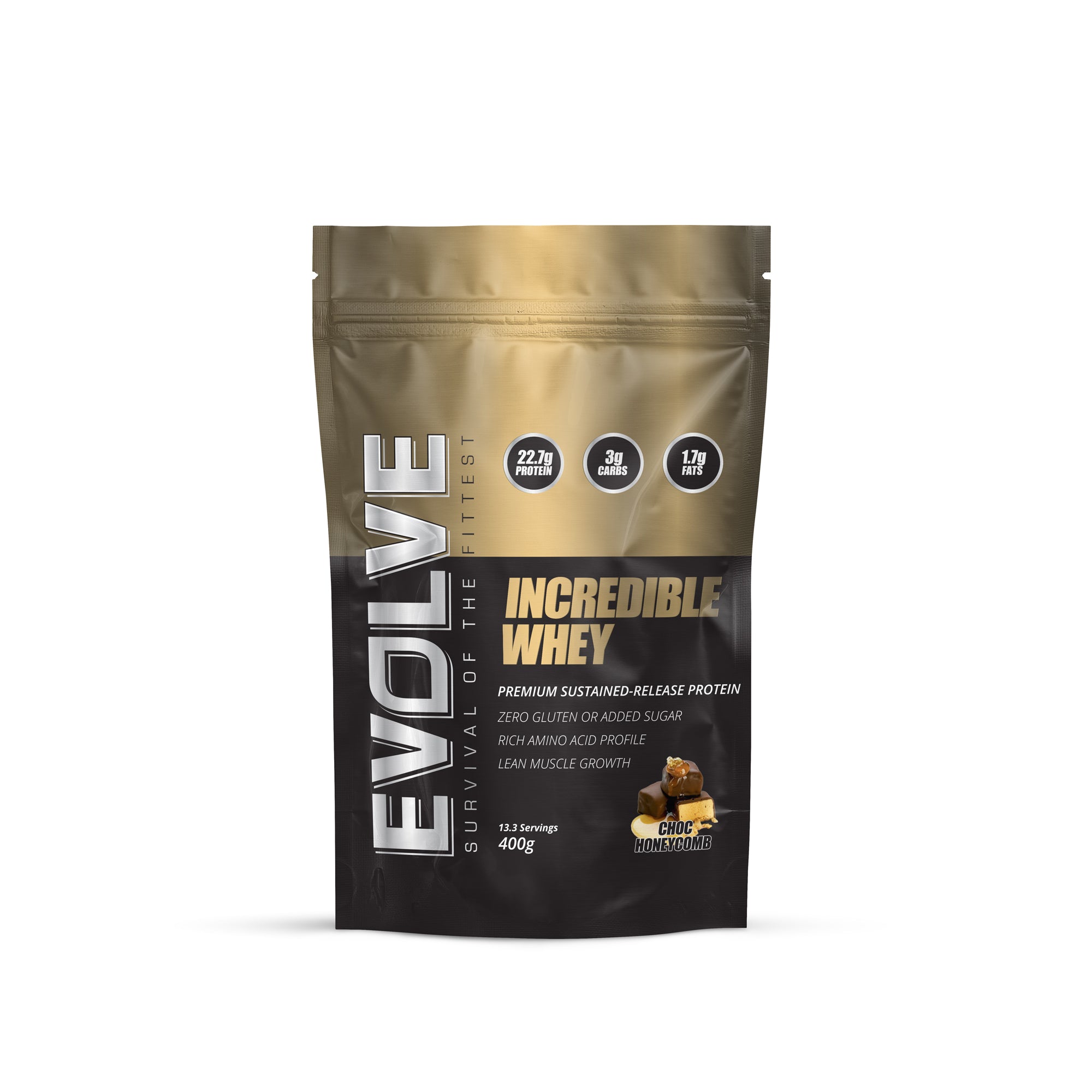 Evolve Incredible Whey 400g Choc Honeycomb