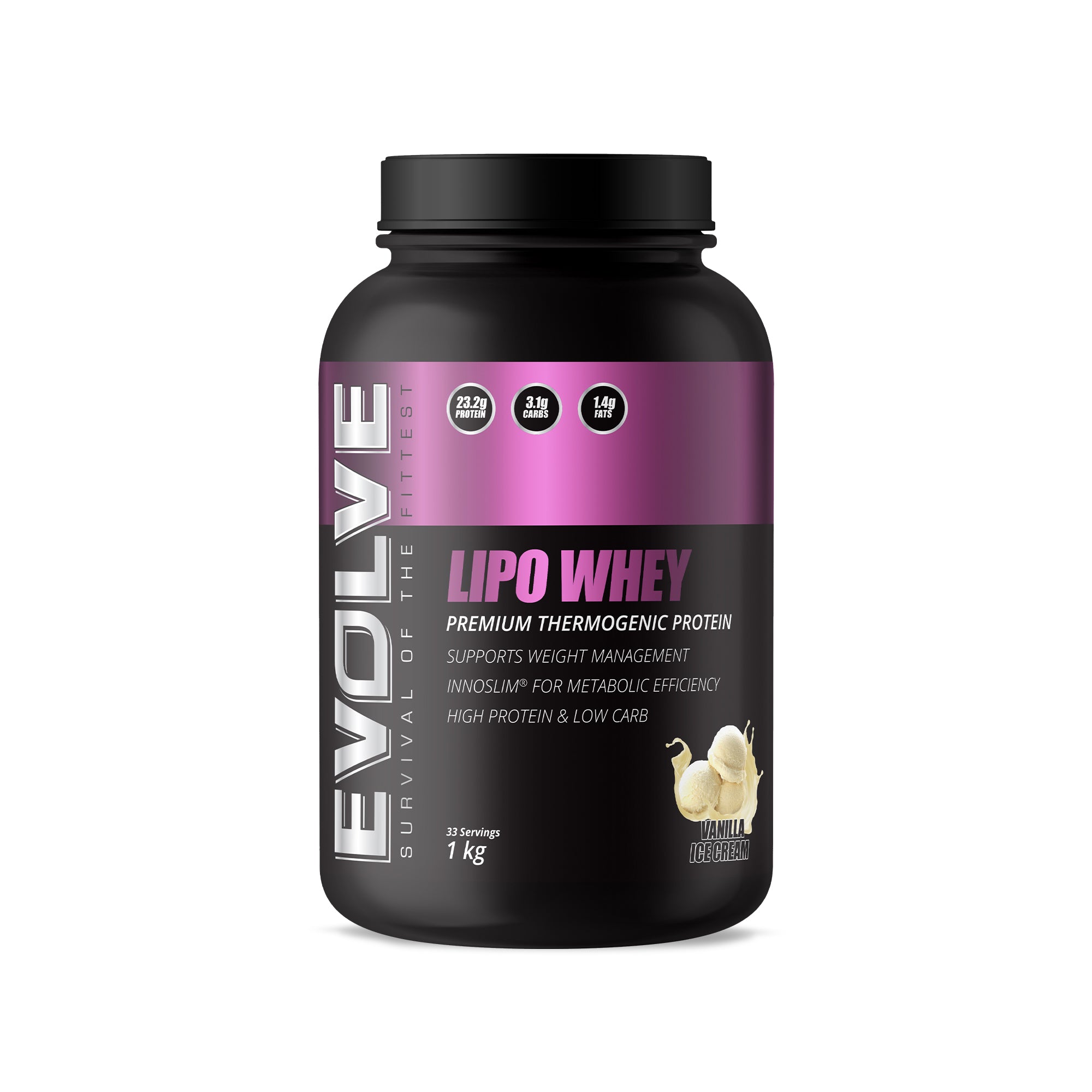 Evolve Lipo Whey 1kg - Vanilla Ice Cream