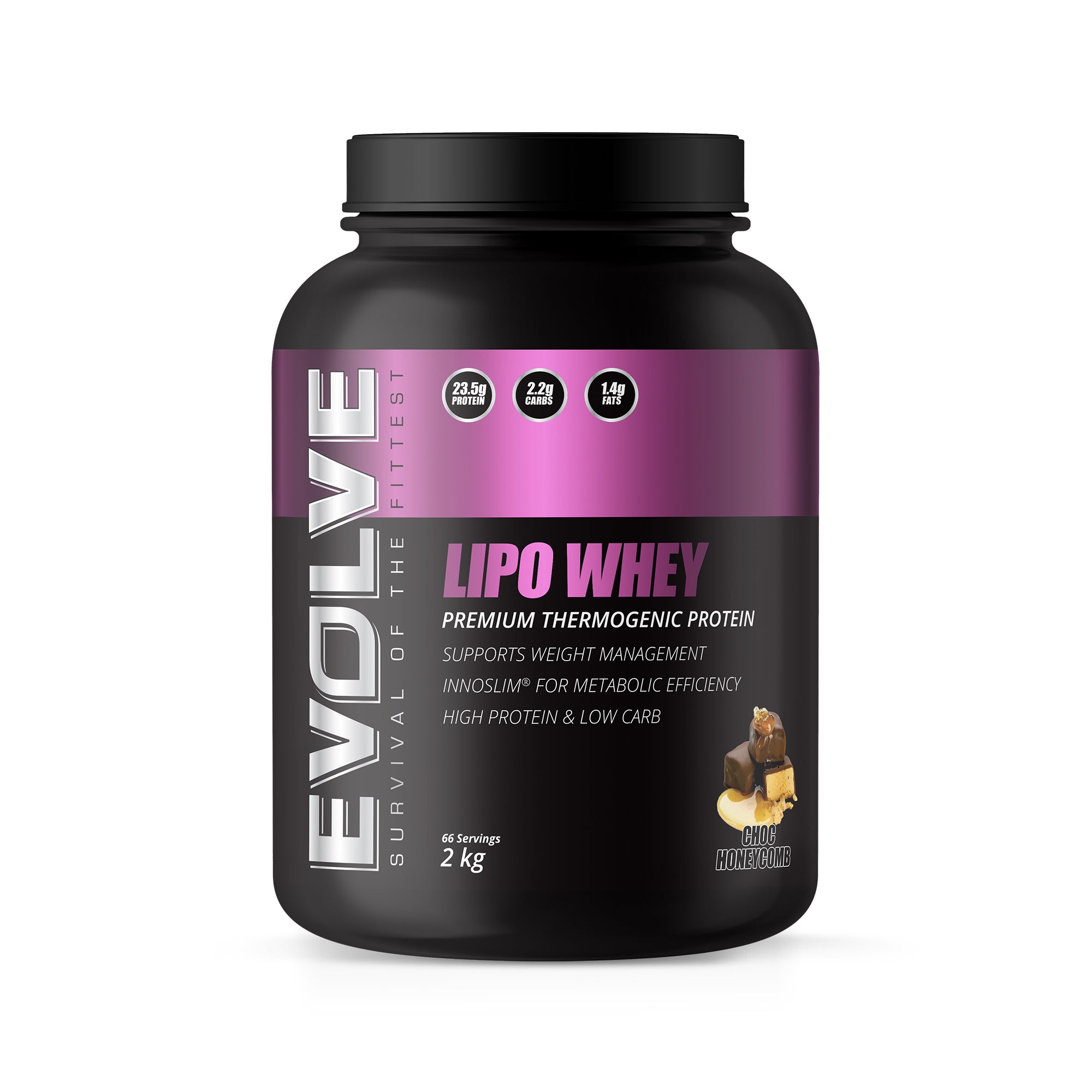 Evolve Nutrition Lipo Whey 2kg - Choc Honeycomb