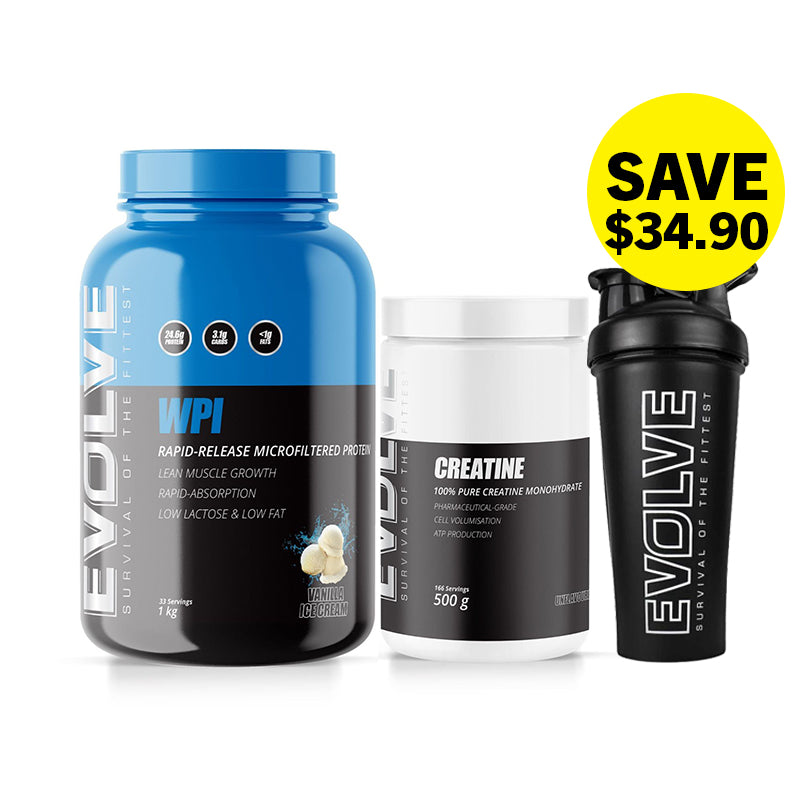 Evolve WPI Creatine + Shaker - SAVE $34.90