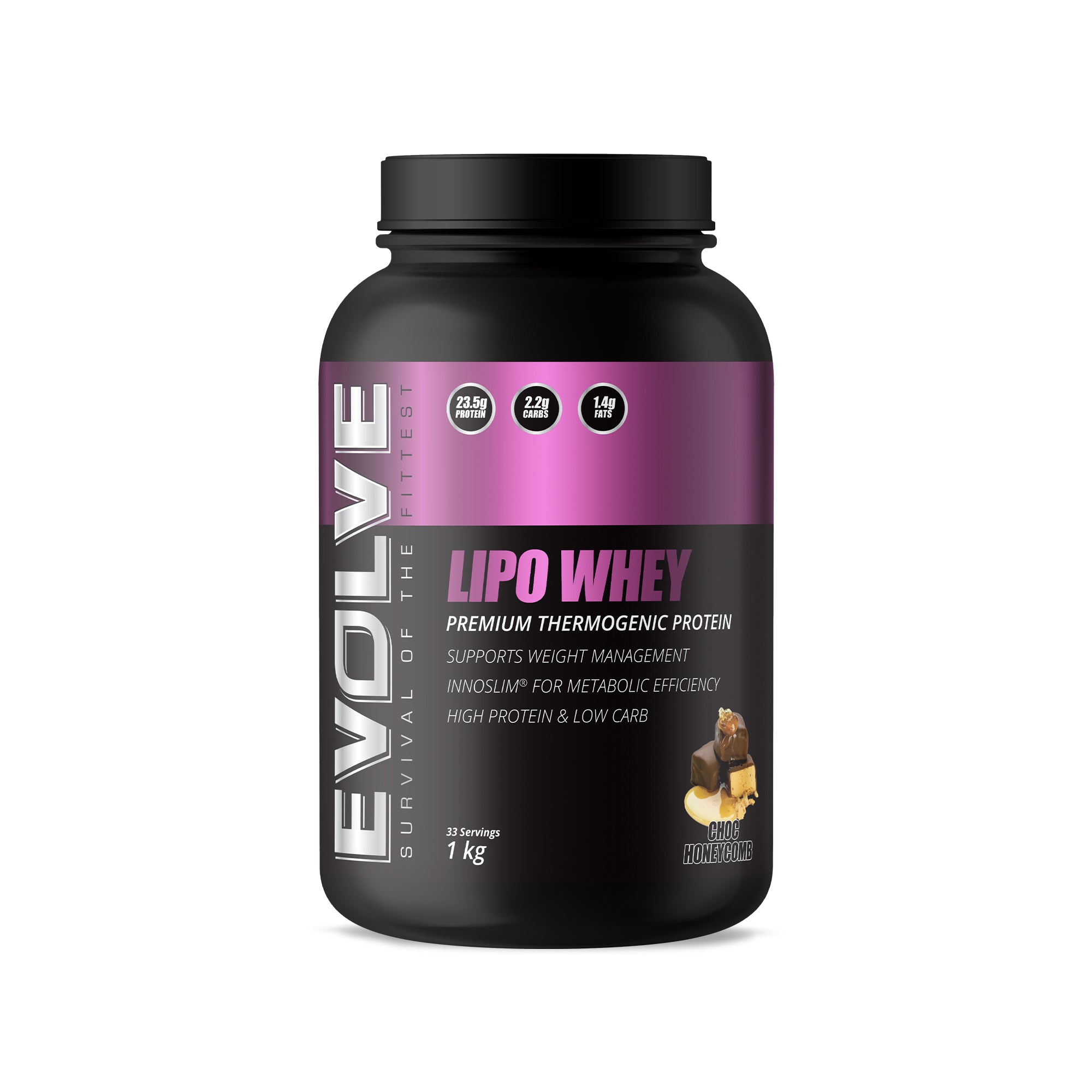 Evolve Nutrition Lipo Whey 1kg - Choc Honeycomb