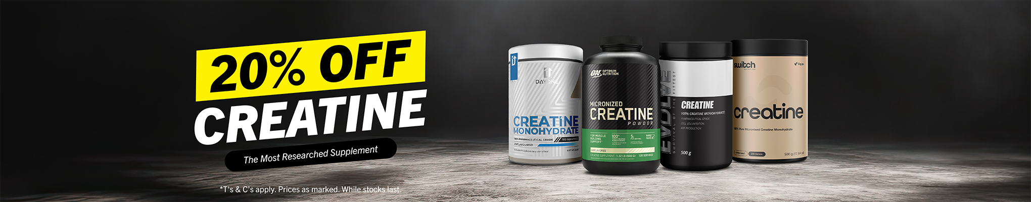 20 % off creatine