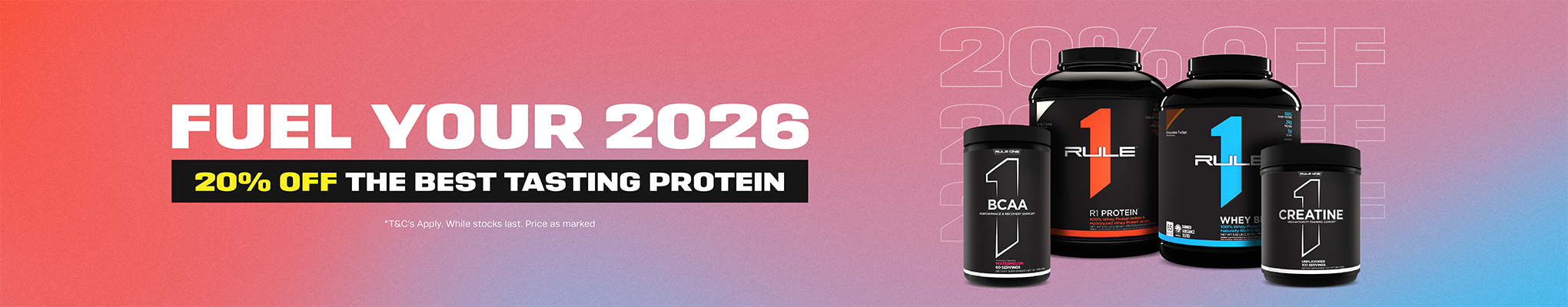 20% off Rule 1 Proteins: The Best Tasting Protein