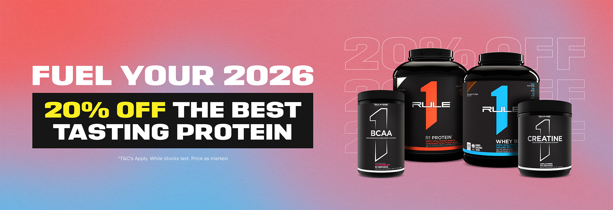 20% off Rule 1 Proteins: The Best Tasting Protein