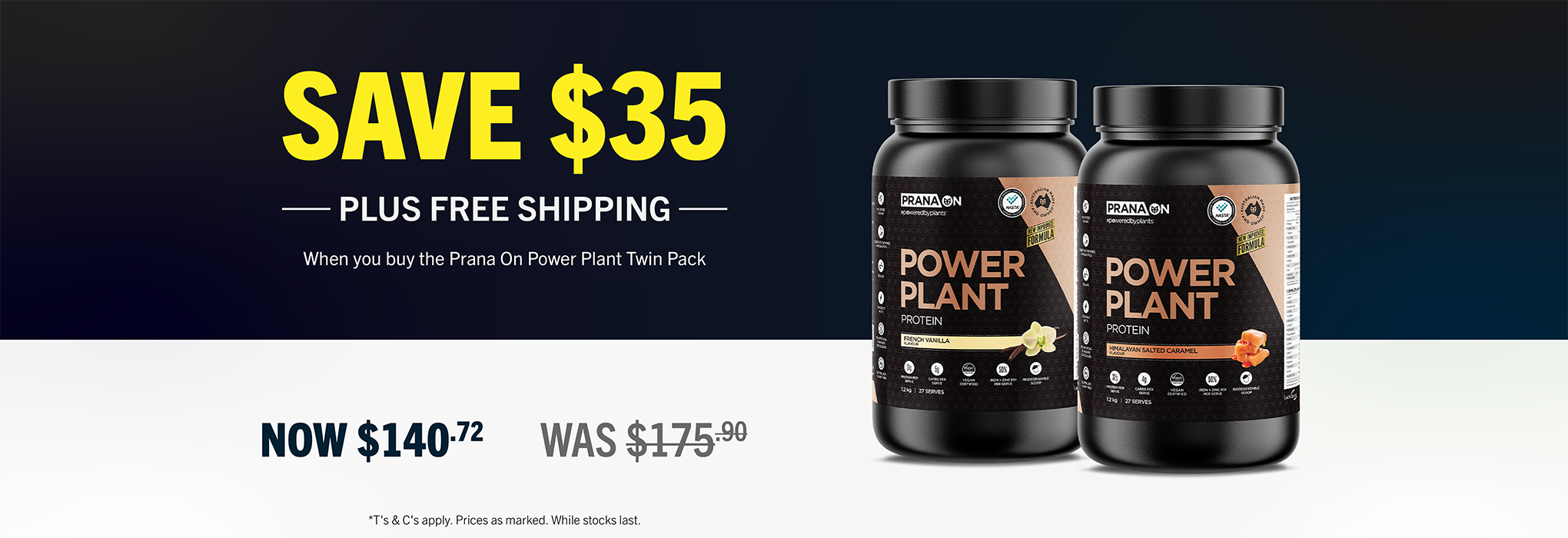 SAVE $35 + FREE SHIPPING when you buy the Prana On Power Plant Twin