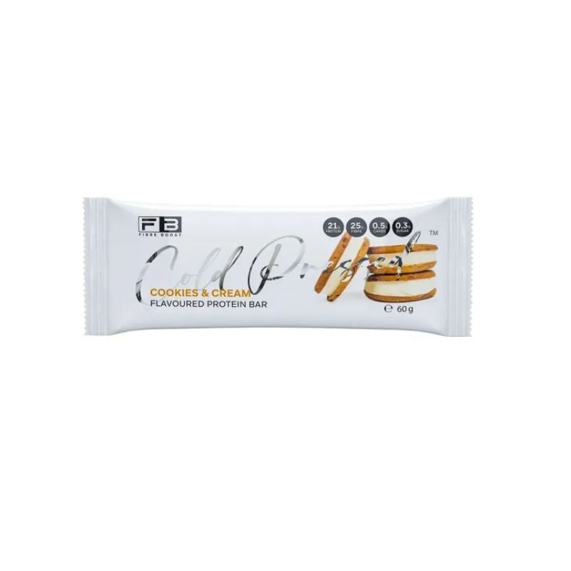 Fibre Boost Cold Pressed Bars - Single Cookies and Cream