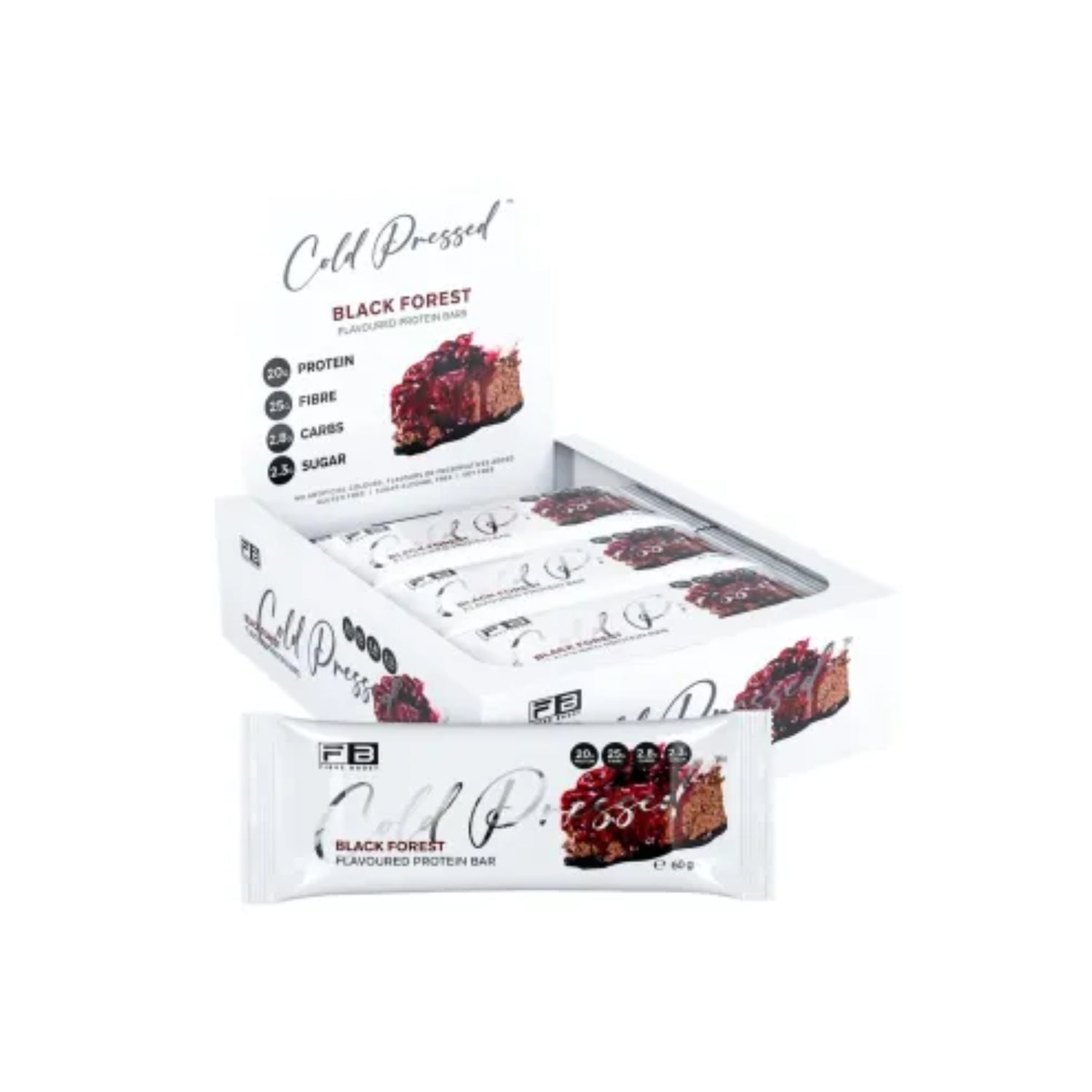 Fibre Boost Cold Pressed Bars - Box of 12 Black Forest