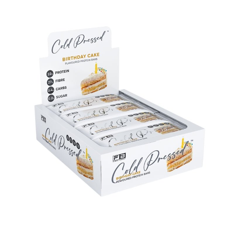 Fibre Boost Cold Pressed Bars - Box of 12 Birthday Cake