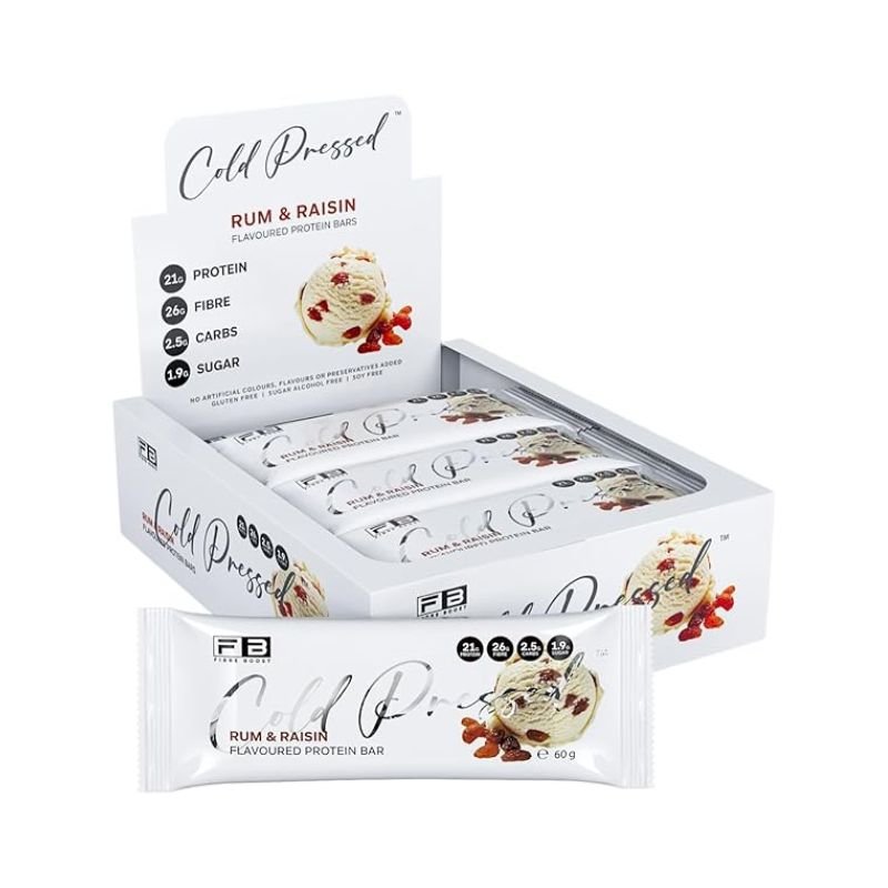 Fibre Boost Cold Pressed Bars - Box of 12 Rum & Raisin