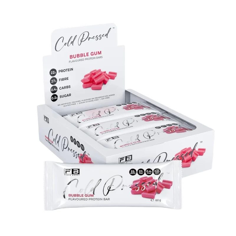 Fibre Boost Cold Pressed Bars - Box of 12 Bubblegum