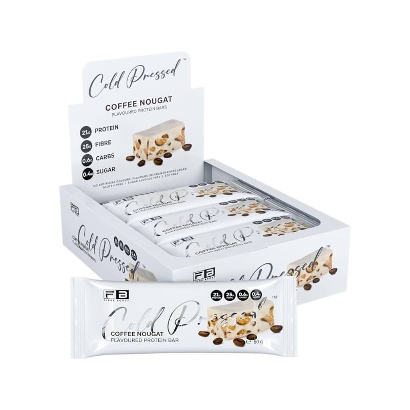 Fibre Boost Cold Pressed Bars - Box of 12 Coffee Nougat