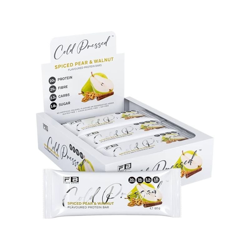 Fibre Boost Cold Pressed Bars - Box of 12 Spiced Pear & Walnut