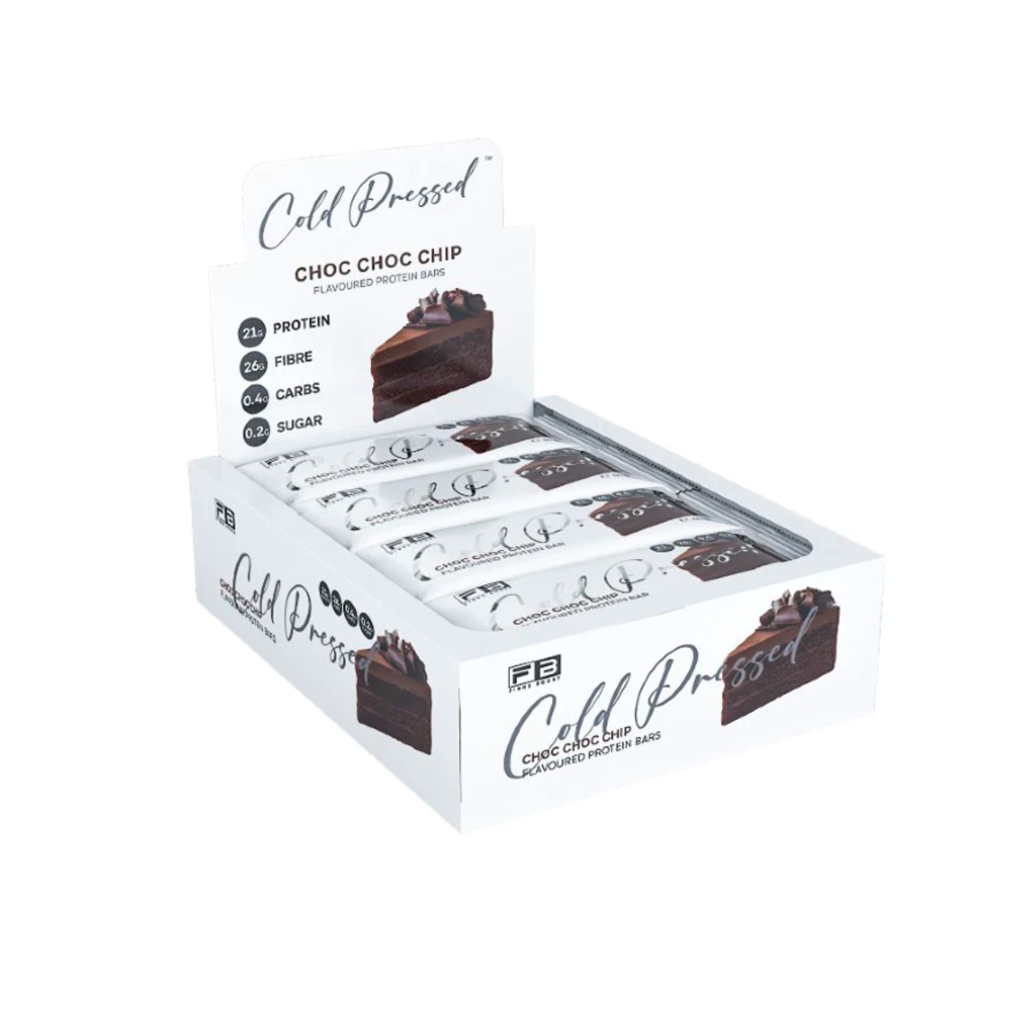 Fibre Boost Cold Pressed Bars - Box of 12 Choc Choc Chip