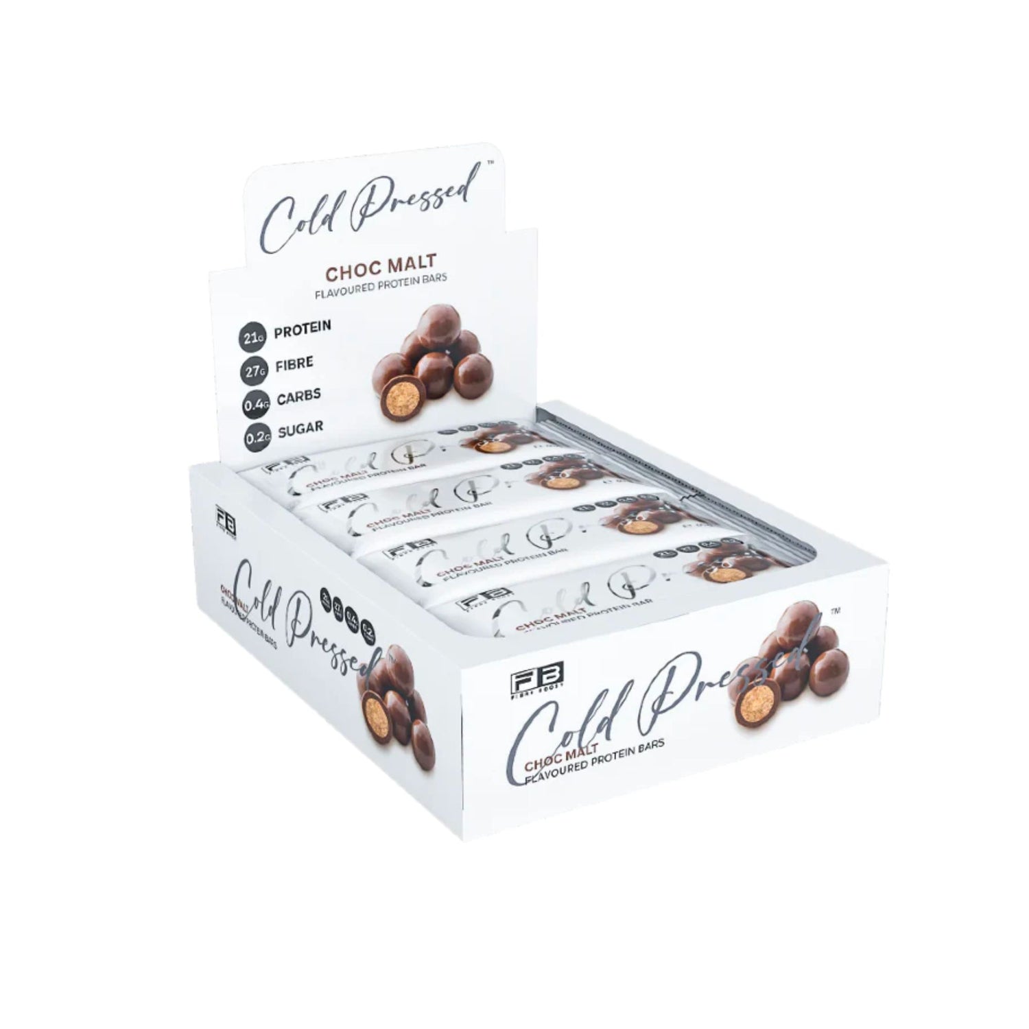 Fibre Boost Cold Pressed Bars - Box of 12 Choc Malt