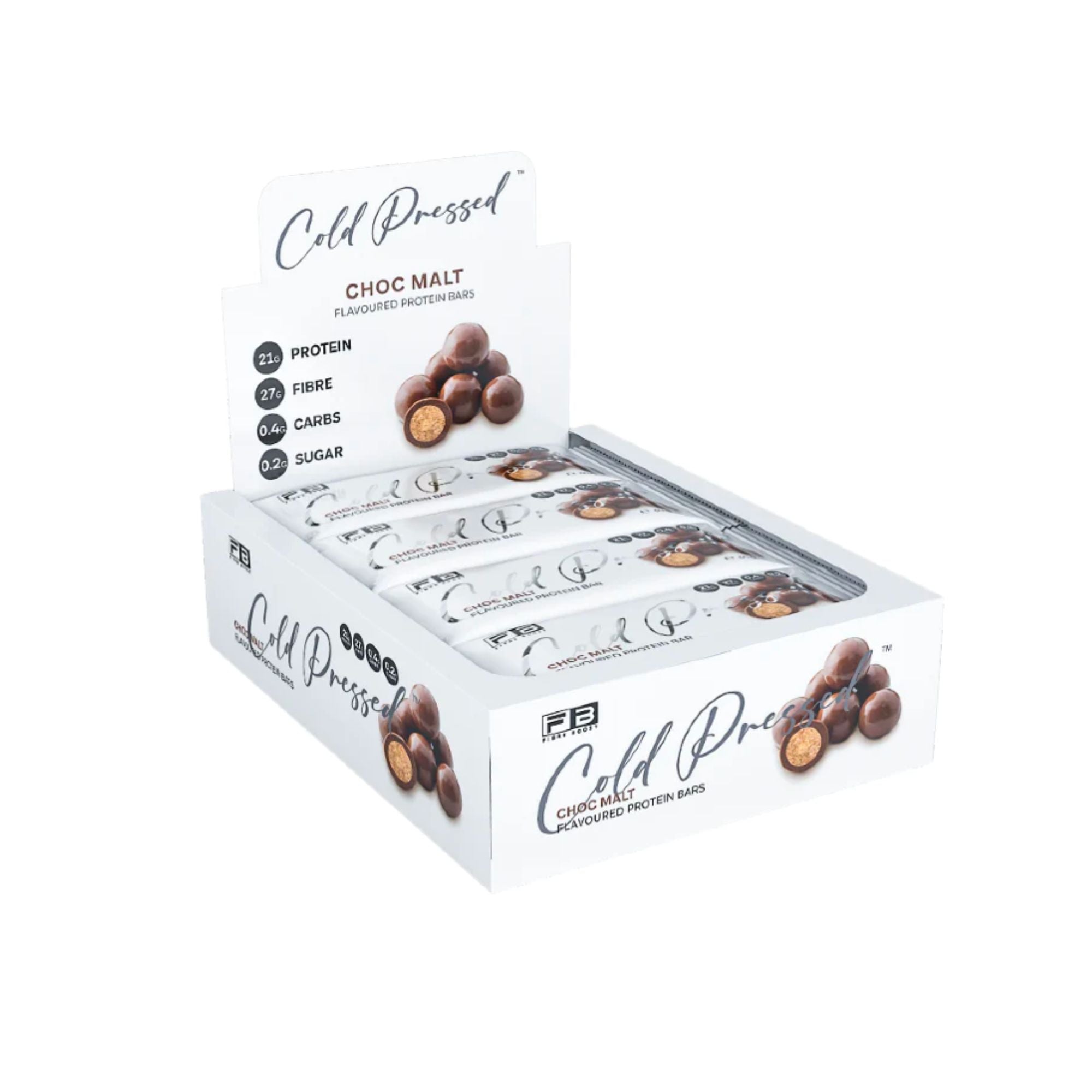 Fibre Boost Cold Pressed Bars - Box of 12 Choc Malt