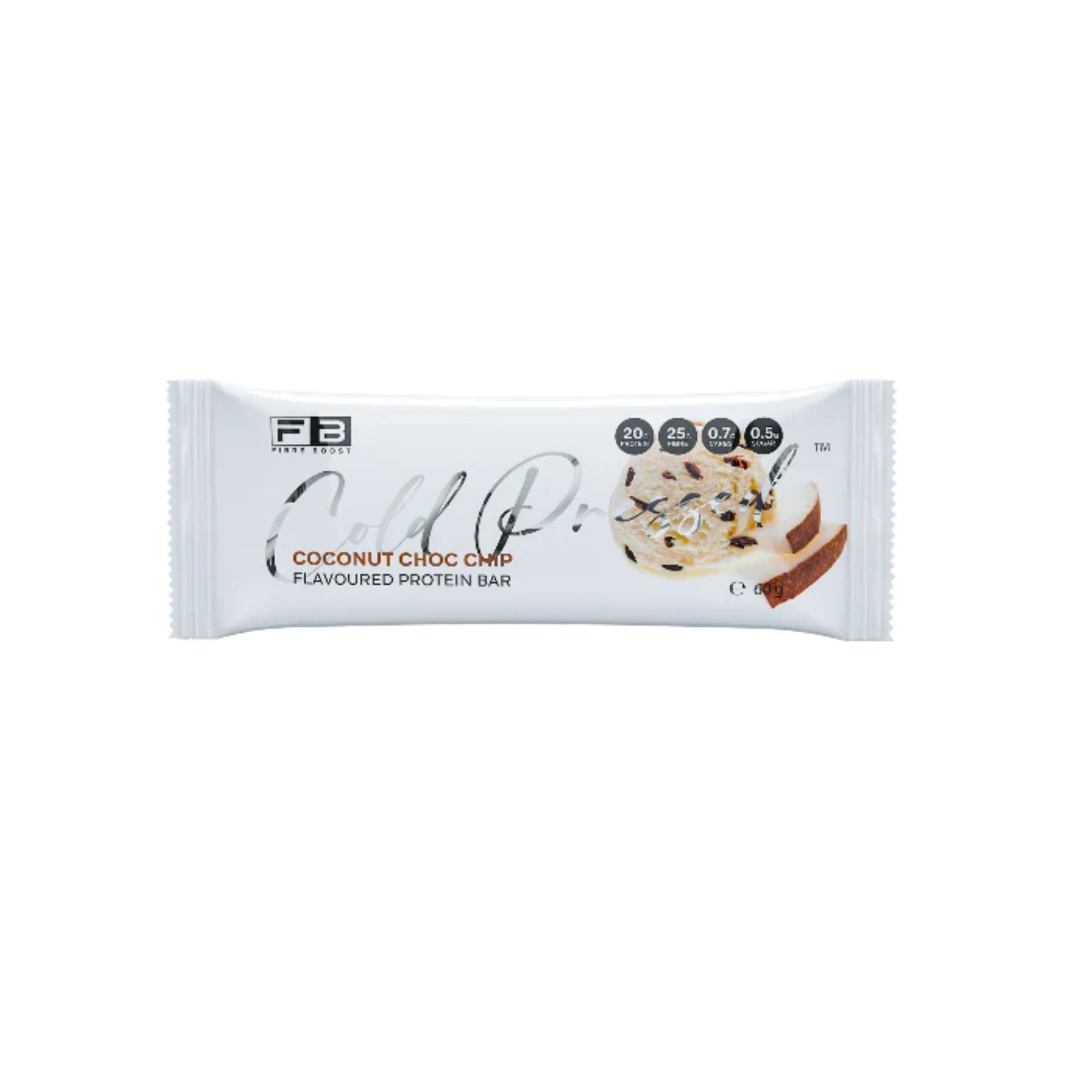 Fibre Boost Cold Pressed Bars - Single Cococnut Choc Chip