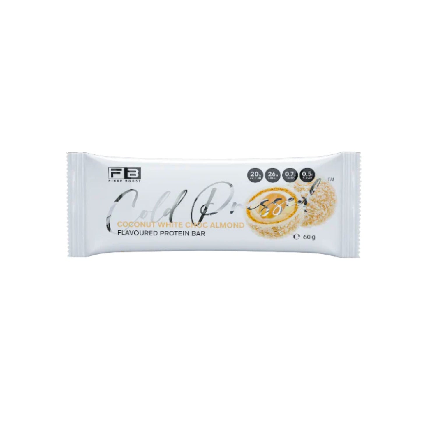 Fibre Boost Cold Pressed Bars - Single Coconut White Choc Almond