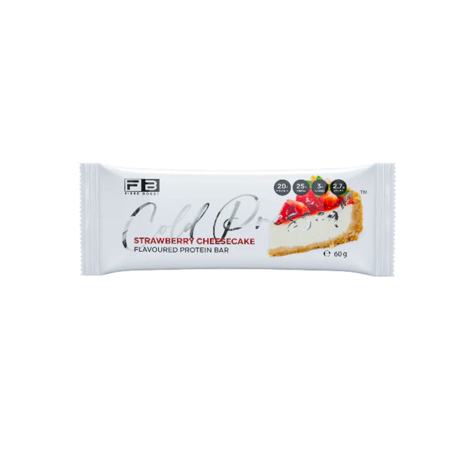 Fibre Boost Cold Pressed Bars - Single Strawberry Cheesecake