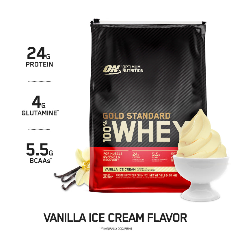 Optimum Nutrition Gold Standard 100% Whey - 10LB Vanilla Ice Cream