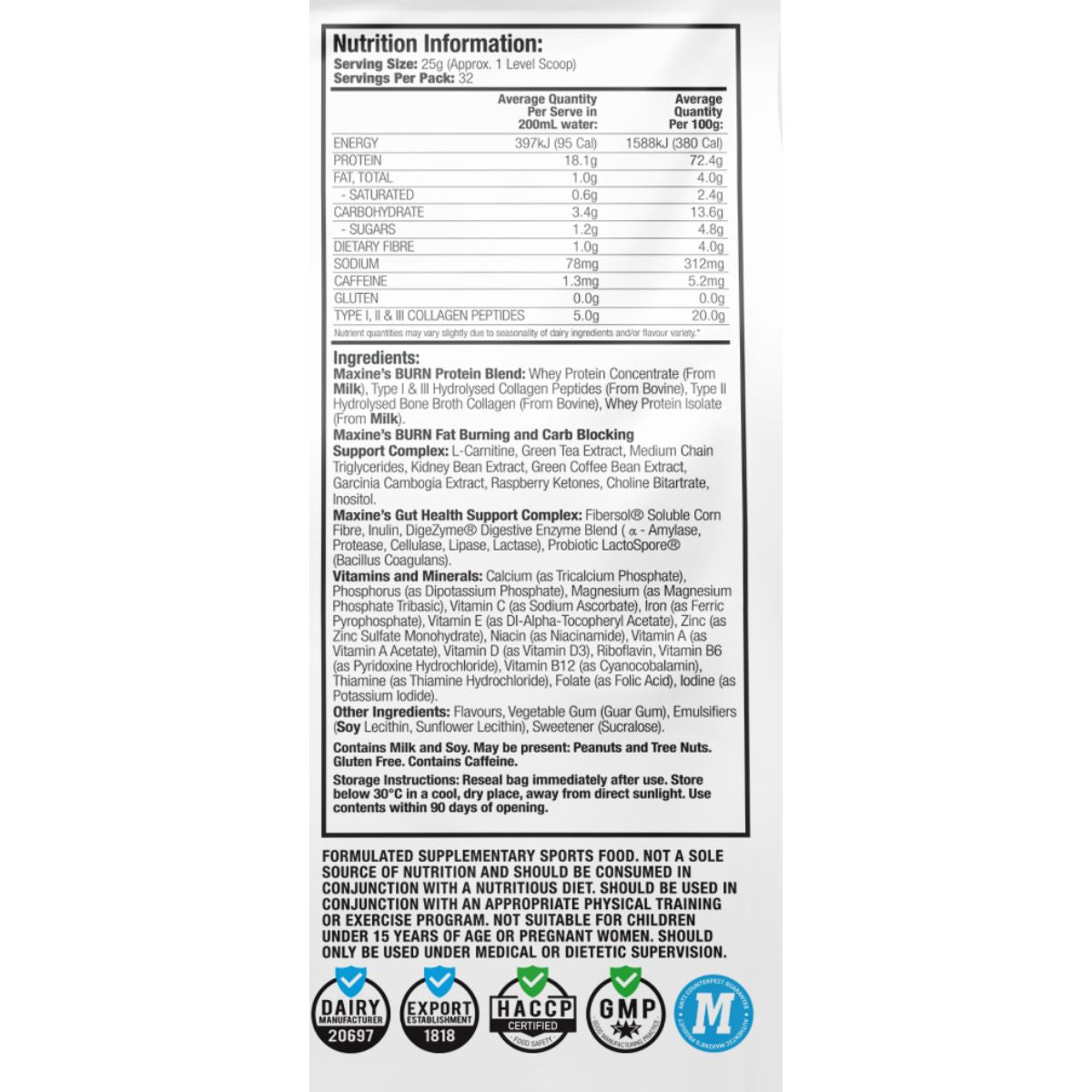 Maxines Whey Burn + Collagen