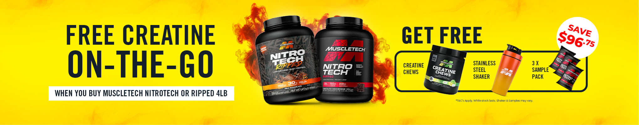 FREE Creatine, Shaker and Samples - MuscleTech Deal