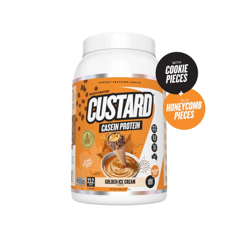 Muscle Nation Custard Casein Golden Ice Cream