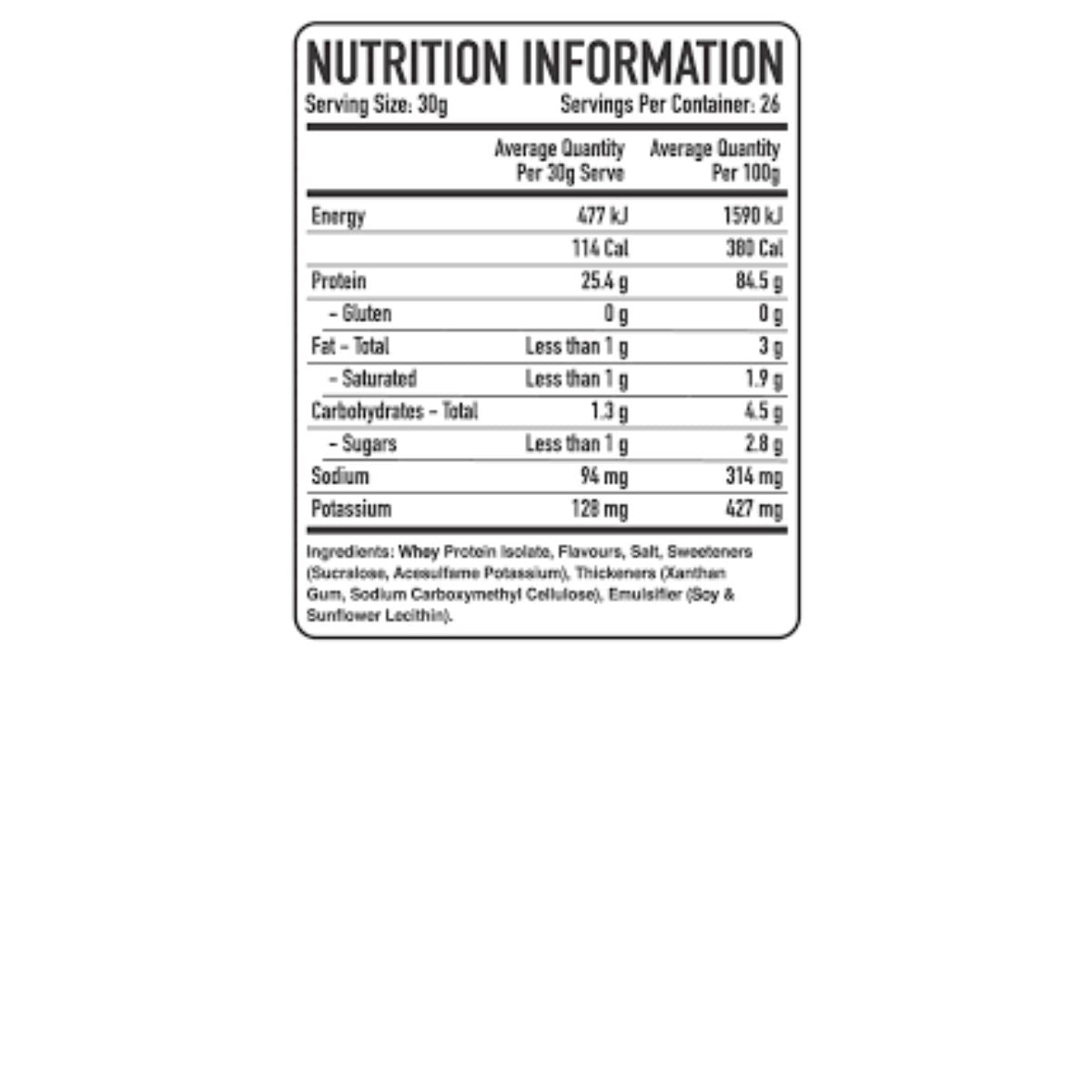 Trusted Nutrition Premium WPI NIP
