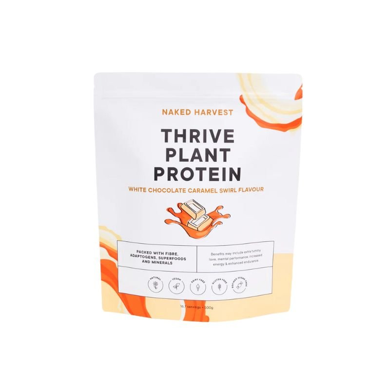 Naked Harvest Thrive Protein White Chocolate Caramel Swirl