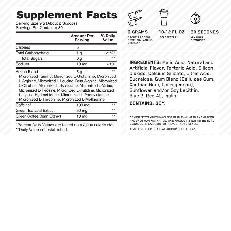 Optimum Nutrition Amino Energy + Electrolytes NIP