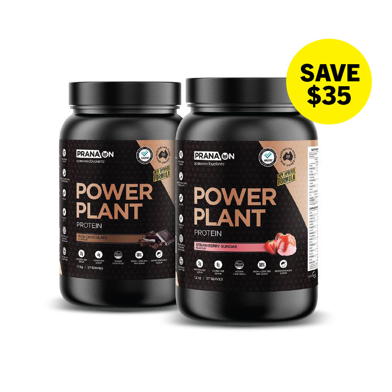 Prana On Power Plant Protein 1.2kg Twin Pack - SAVE $35