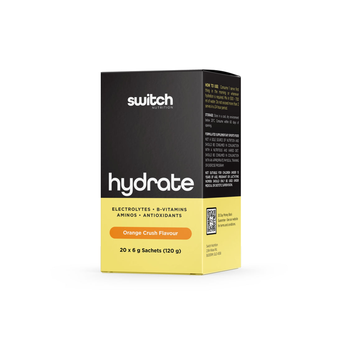 Switch Nutrition Hydrate Switch Sugar Free Sachets ORange