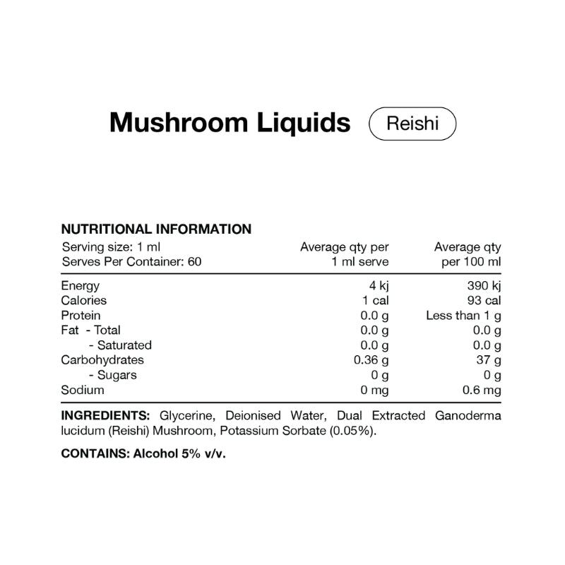 Switch Nutrition Liquid Mushroom Extract Double Strength Reishi NIP