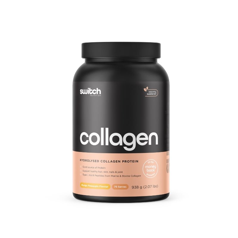 Collagen protein powder container with &