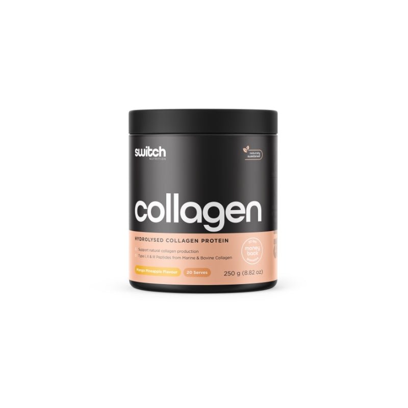 Collagen protein powder container with &