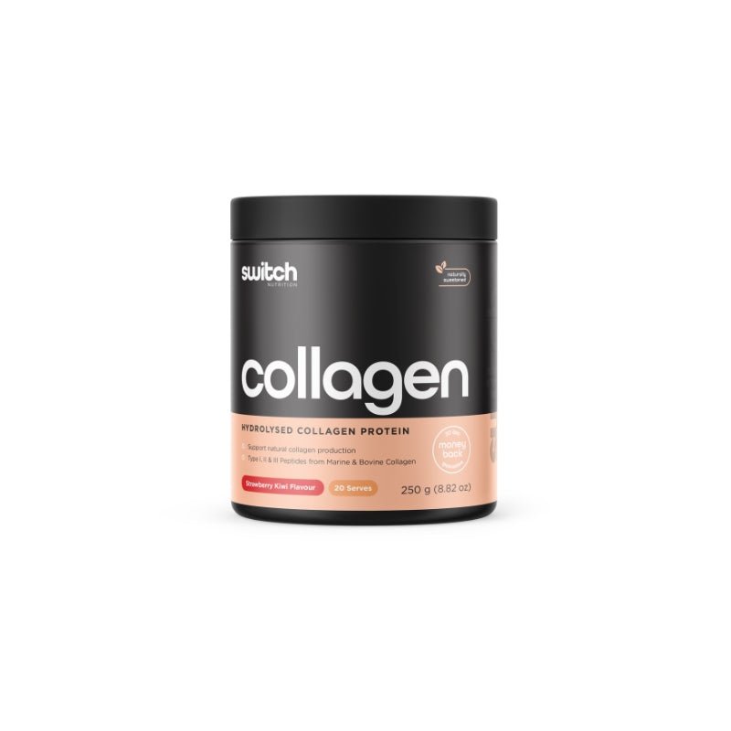 Collagen protein powder container with &