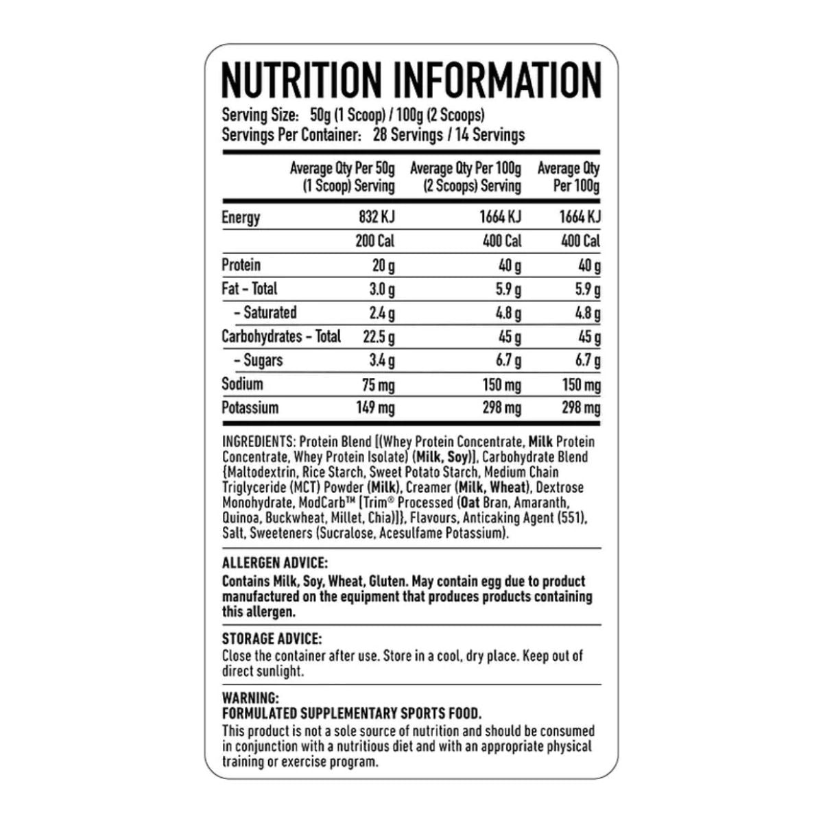 Trusted Nutrition Ultra Lean Muscle Meal