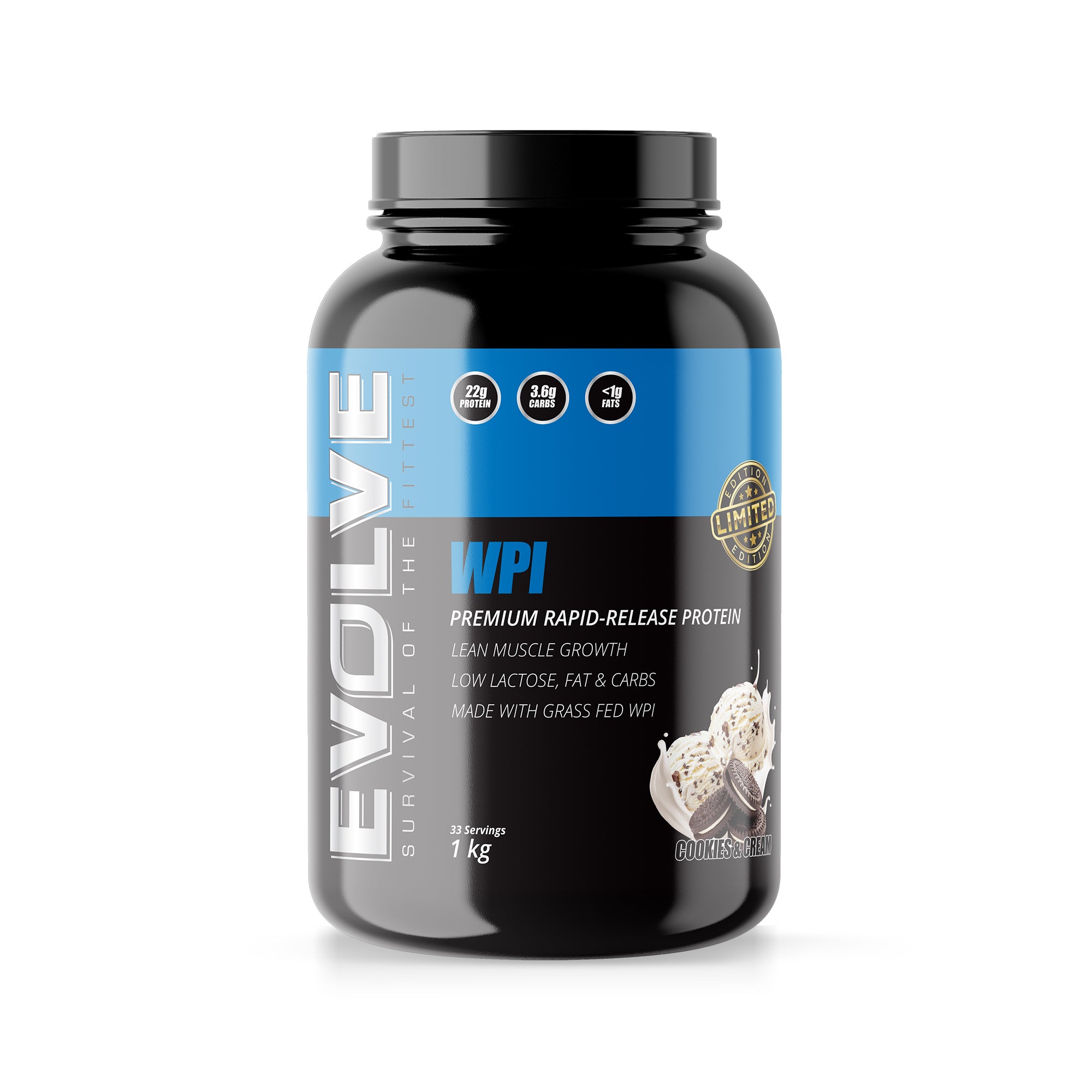Evolve WPI 1kg Limited Edition Flavour | Cookies & Cream