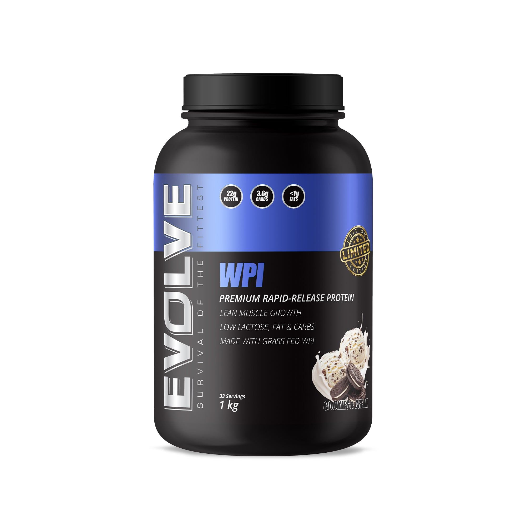 Evolve WPI 1kg Limited Edition Flavour | Cookies & Cream