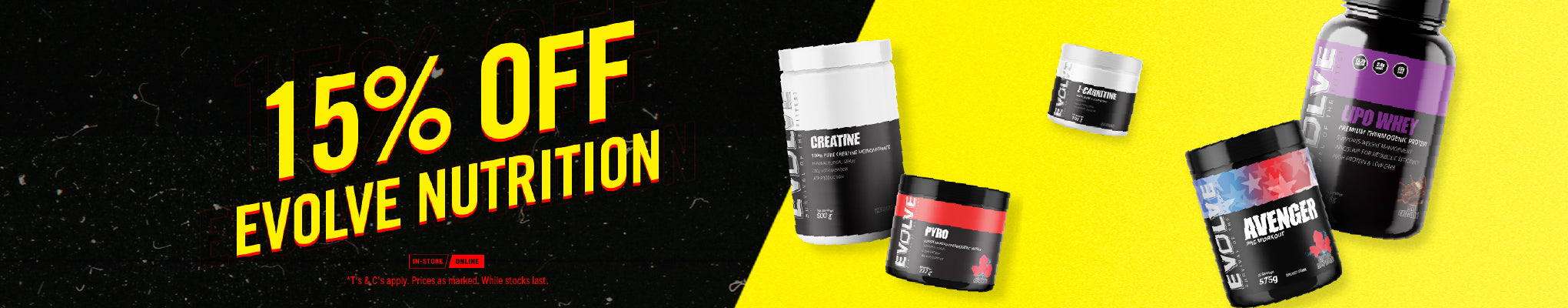 15% OFF Evolve Nutrition